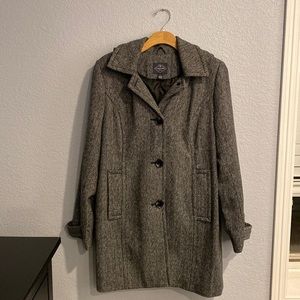 Black/Gray Herringbone Pattern Jacket - St. John’s Bay